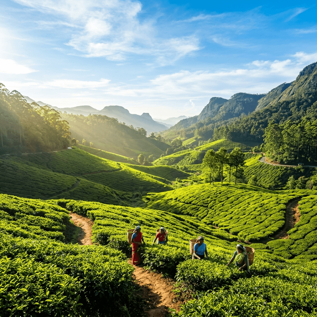 Bright South India landscape